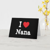 Carte J'aime Nana coeur T-shirt (Fleur jaune)