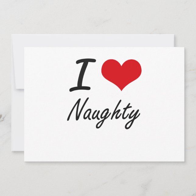 Carte J'Aime Naughty (Devant)