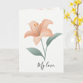 Carte "J'aime notre vie ensemble" (Fleur jaune)