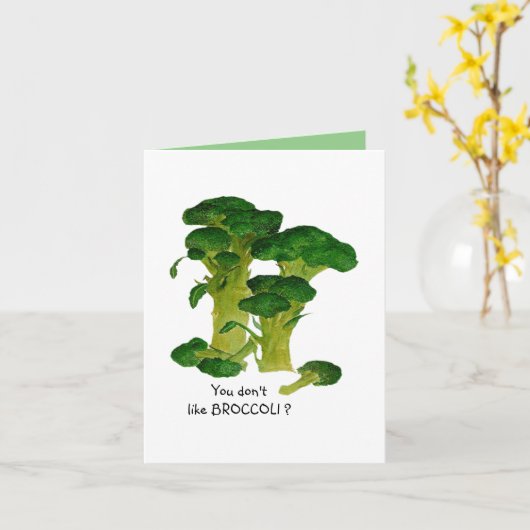Carte J'aime ou pas Broccoli (Fleur jaune)