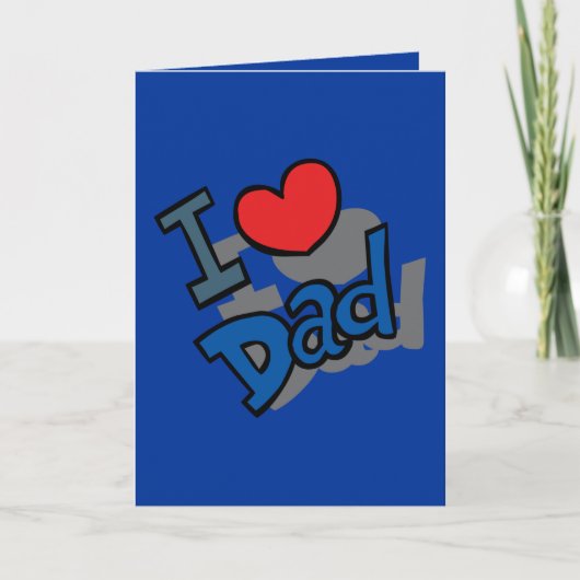 Carte J'aime papa - (Devant)