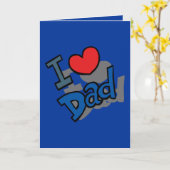 Carte J'aime papa - (Fleur jaune)