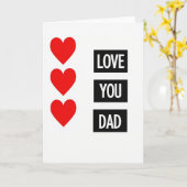 Carte J'aime Papa (Fleur jaune)