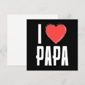 Carte « J'aime Papa » pour la fête des pères - Cad (Devant / Derrière)