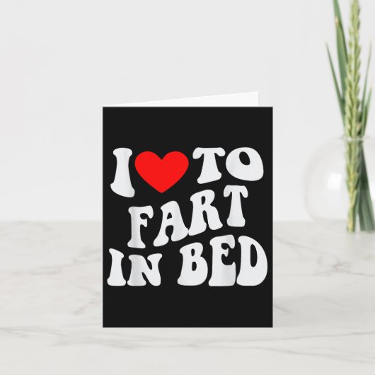 Carte J'aime péter au lit (Devant)