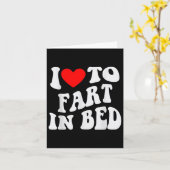 Carte J'aime péter au lit (Fleur jaune)