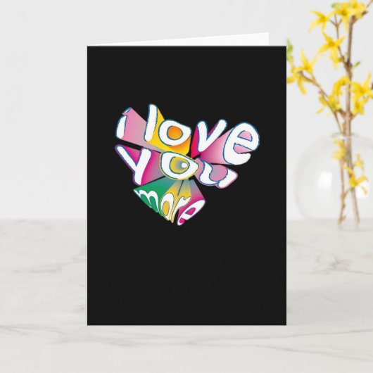 Carte J'aime plus de style élégant (Fleur jaune)