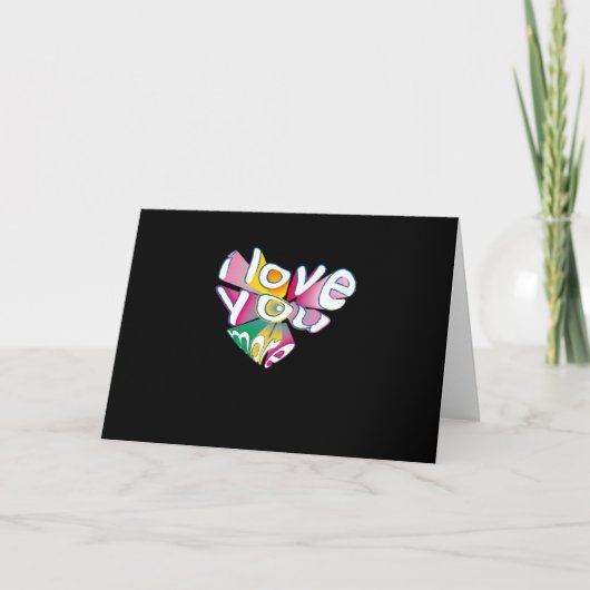 Carte J'aime plus de style élégant  (Devant)
