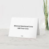 Carte J'aime plus de style romantique minimal (Dos)