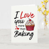 Carte J'aime plus que la pâtisserie Funny (Fleur jaune)