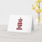 Carte J'aime plus que la sauce piquante Funny Valentines (Fleur jaune)
