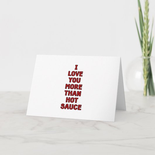 Carte J'aime plus que la sauce piquante Funny Valentines (Devant)