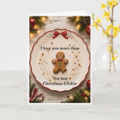 Carte J'aime plus que le dernier biscuit de Noël Fun (Fleur jaune)