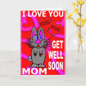 Carte J'Aime Que Tu T'En Sors Bientôt Maman (Fleur jaune)