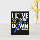 Carte J'Aime Quelqu'Un Avec Le Syndrome De Down (Fleur jaune)