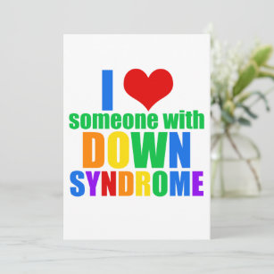 Carte J'Aime Quelqu'Un Avec Le Syndrome De Down