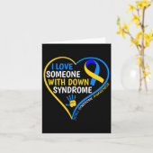 Carte J'aime quelqu'un avec le syndrome de Down - Syndro (Fleur jaune)
