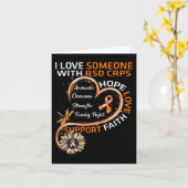 Carte J'aime quelqu'un avec RSD CRPS Sensibilisation Dra (Fleur jaune)