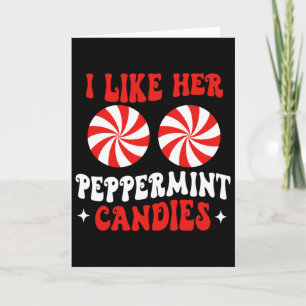 Carte J'aime ses bonbons à la menthe Couples Matching Ch