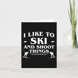 Carte J'Aime Skier Et Tirer Des Choses Biathlon Biathlet