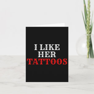 Carte J'Aime Son Tatouage Couple Encre Tatouage Adulte