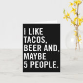 Carte J'Aime Tacos Cinco De Mayo (Fleur jaune)