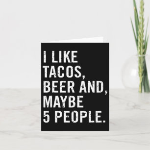 Carte J'Aime Tacos Cinco De Mayo