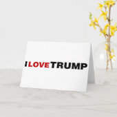 Carte J'aime Trump (Fleur jaune)