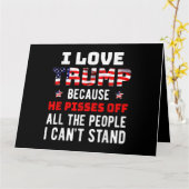 Carte J'Aime Trump Parce Qu'Il Empêche Les Gens Que Je P (Fleur jaune)