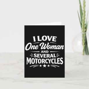Carte J'aime une femme et plusieurs motos -