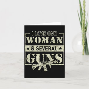 Carte J'aime une femme plusieurs armes