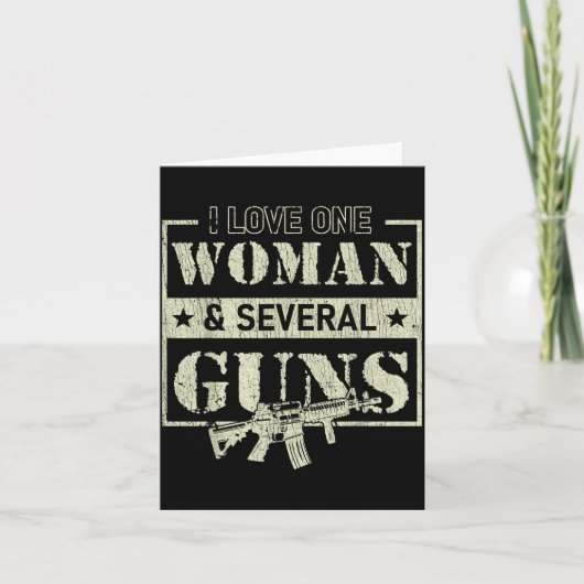 Carte J'aime une femme plusieurs armes (Devant)