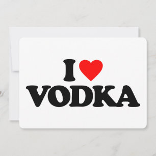 CARTE J'AIME VODKA