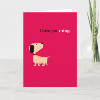 Carte J'aime votre chien