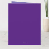 Carte J'aime vraiment les chevaux en violet (Dos)