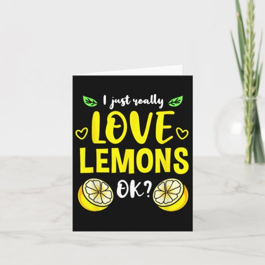 Carte J'Aime Vraiment Les Citrons Ok (Devant)