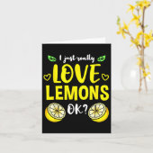Carte J'Aime Vraiment Les Citrons Ok (Fleur jaune)