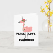 Carte J'Aime Vraiment Les Flamants roses, Les Flamants r (Fleur jaune)