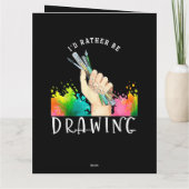 Carte J'aimerais mieux dessiner (Dos)