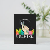 Carte J'aimerais mieux dessiner (Debout devant)