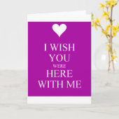 CARTE J'AIMERAIS QUE VOUS SOYEZ ICI AVEC MOI DE MAUVAISE (Fleur jaune)