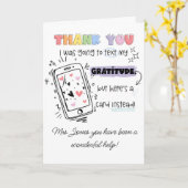 Carte J'allais à Text SENCO SEN professeur (Fleur jaune)