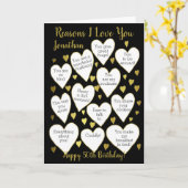 Carte Jalon Anniversaire Raisons Je Vous Aime Personnali (Fleur jaune)