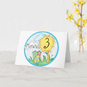 Carte Jalon inspiré de 3 mois (Fleur jaune)