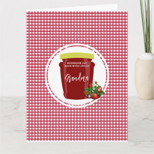 Carte Jam fait maison Rouge et blanc En vichy modifiable