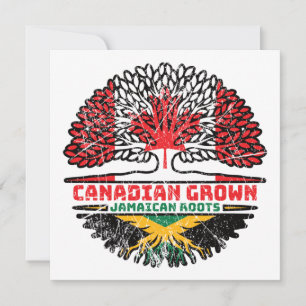 Carte Jamaïcaine Drapeau canadien des racines d'arbre du
