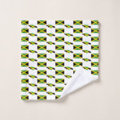 CARTE JAMAÏCAINE | Monogramme du drapeau jamaïcain (Gant de toilette)