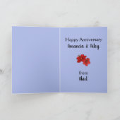 Carte Jamaican Tropical Palms and Flowers Anniversary (Intérieur)