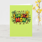 Carte jamaïquain mon coloré (Fleur jaune)