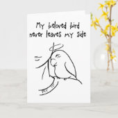 Carte Jamais feuille de mon côté (Fleur jaune)